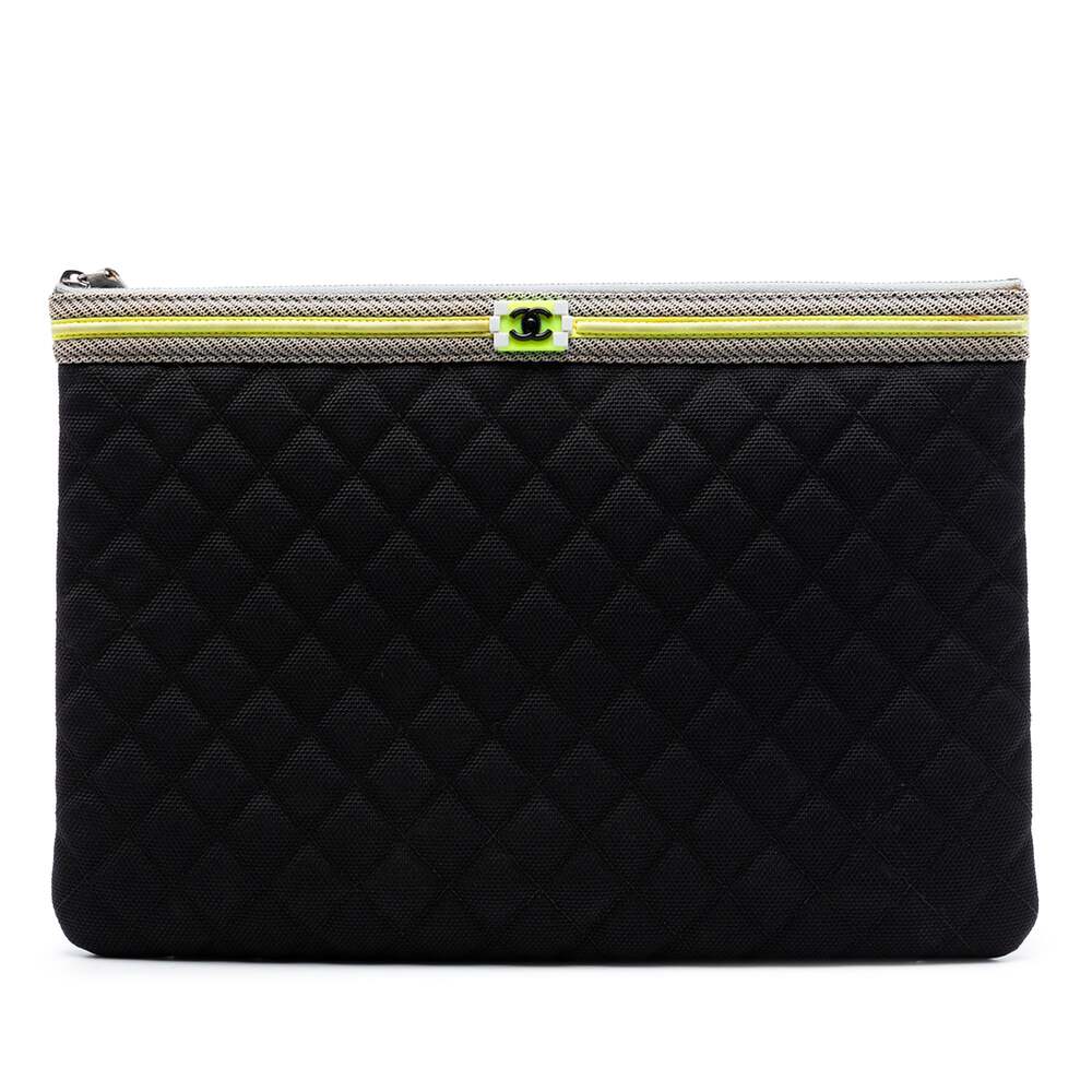 Chanel Boy O Case Clutch Quilted Caviar #317433C99B